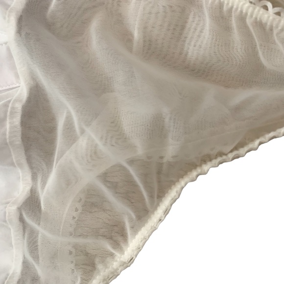 White XS bodysuit office fitted shirt short puff sleeve button down snap bottom - Picture 7 of 7